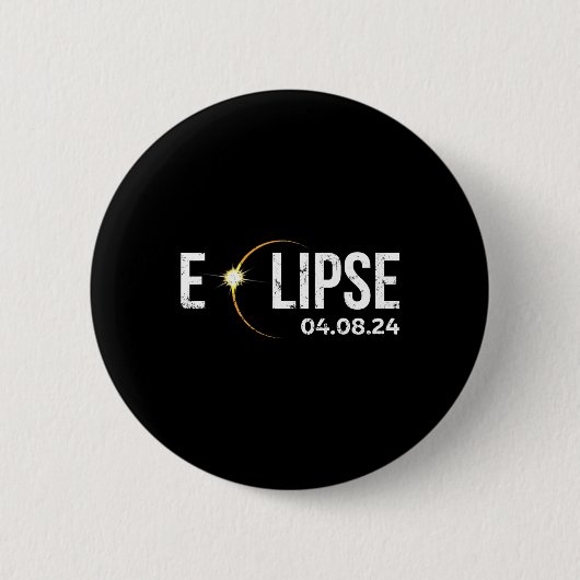 Solar Eclipse 4.08.24 2024 Erwachsene Kinder Ameri Button (Vorderseite)