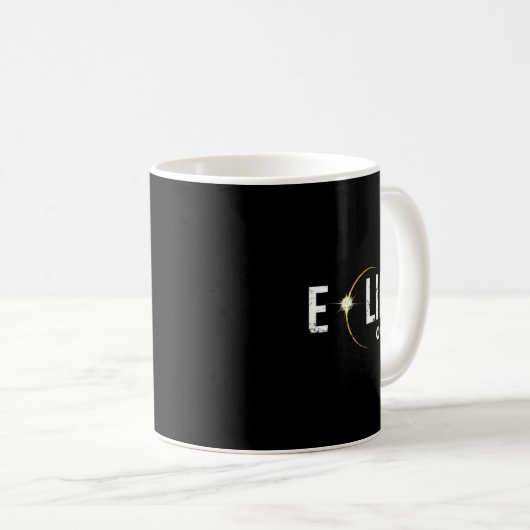 Solar Eclipse 4.08.24 2024 Erwachsene Kinder Ameri Kaffeetasse (VorderseiteRechts)