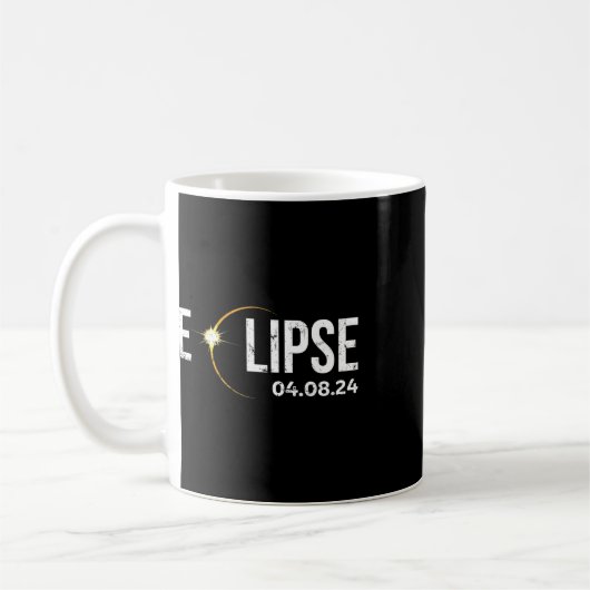 Solar Eclipse 4.08.24 2024 Erwachsene Kinder Ameri Kaffeetasse (Links)