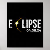 Solar Eclipse 4.08.24 2024 Erwachsene Kinder Ameri Poster (Vorne)