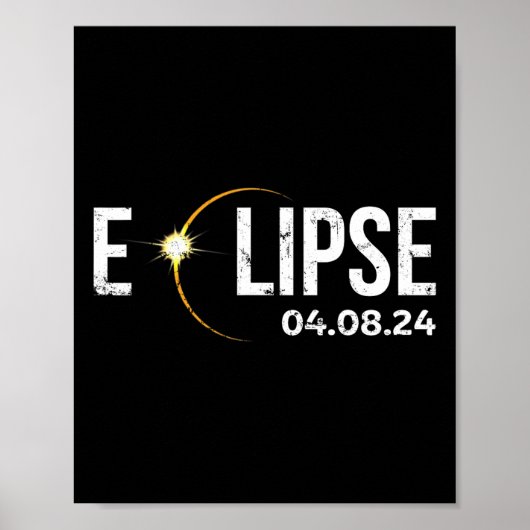 Solar Eclipse 4.08.24 2024 Erwachsene Kinder Ameri Poster (Vorne)