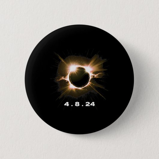 Solar Eclipse 4.8.24 Totality Event 2024 Souvenir Button (Vorderseite)