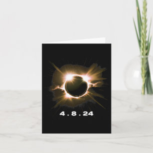 Solar Eclipse 4.8.24 Totality Event 2024 Souvenir Karte