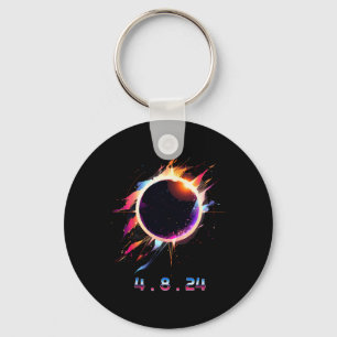 Solar Eclipse 4.8.24 Totality Event 2024 Souvenir Schlüsselanhänger
