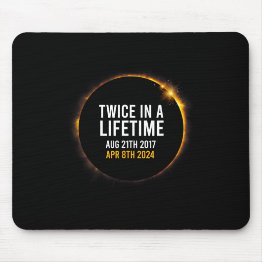 Solar Eclipse 8.04.2024 Totalität zweimal in einem Mousepad (Vorne)