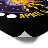 Solar-Eclipse 8-4-2024 Eclipse mit Sun Poster (Ecke)