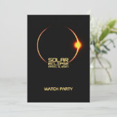 Solar Eclipse 8. April 2024 Einladung (Stehend Vorderseite)