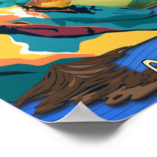 Solar Eclipse 8. April 2024 Poster (Ecke)