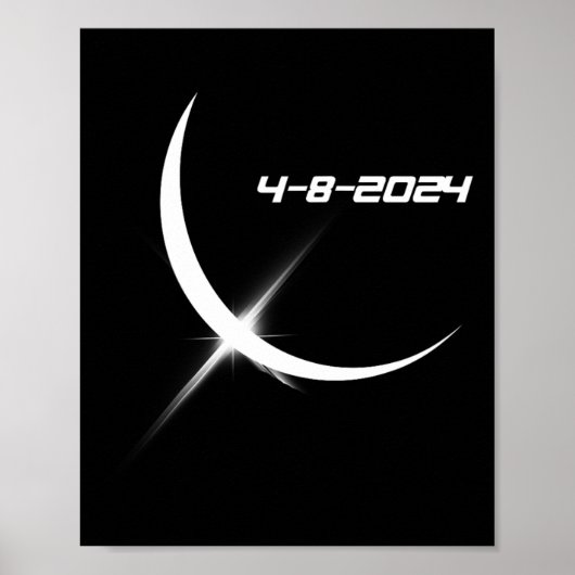 Solar Eclipse 8. April 2024 Poster (Vorne)