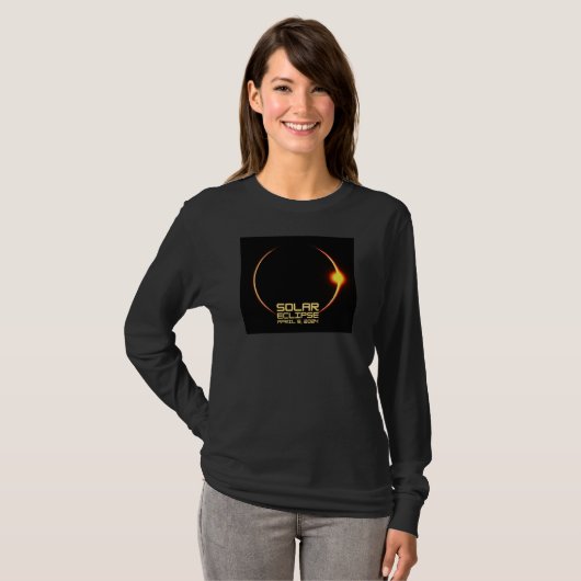 Solar Eclipse 8. April 2024 T-Shirt (Vorne ganz)