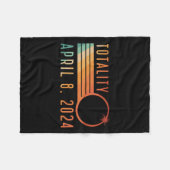 Solar Eclipse 8. April 2024 Totality Solar Eclipse Fleecedecke (Vorderseite (Horizontal))