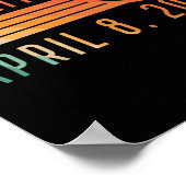 Solar Eclipse 8. April 2024 Totality Solar Eclipse Poster (Ecke)