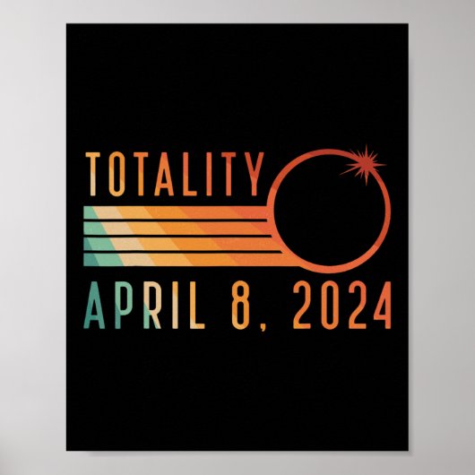 Solar Eclipse 8. April 2024 Totality Solar Eclipse Poster (Vorne)