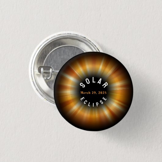 Solar Eclipse American Event 3.29.2025 Button (Vorne & Hinten)