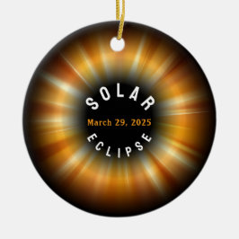 Solar Eclipse American Event 3/29/2025 INDIVIDUELL Keramik Ornament