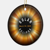 Solar Eclipse American Event 3/29/2025 INDIVIDUELL Keramik Ornament (Links)