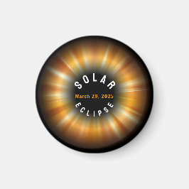 Solar Eclipse American Event 3/29/2025 INDIVIDUELL Magnet