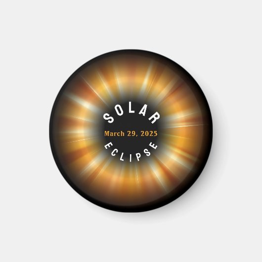 Solar Eclipse American Event 3/29/2025 INDIVIDUELL Magnet (Vorne)