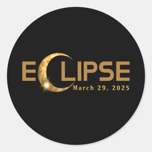 Solar Eclipse American Event 3.29.2025 Runder Aufkleber (Vorderseite)