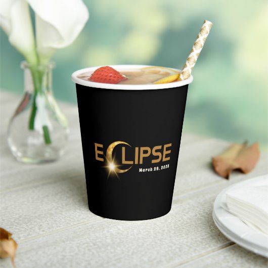 Solar Eclipse American Event 3/29/2025 Tasse Pappbecher (In Situ)