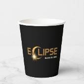 Solar Eclipse American Event 3/29/2025 Tasse Pappbecher (Vorderseite)