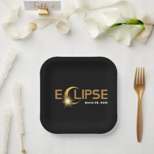 Solar Eclipse American Event 3/29/2025 Tasse Pappteller