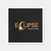 Solar Eclipse American Event 3/29/2025 Tasse Serviette (Vorderseite)