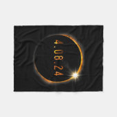 Solar Eclipse American Totality Spring 40824 Fleecedecke (Vorderseite (Horizontal))