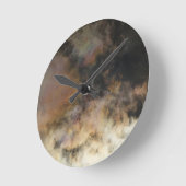 Solar Eclipse and Clouds Runde Wanduhr (Winkel)