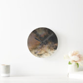 Solar Eclipse and Clouds Runde Wanduhr (Zuhause)