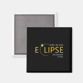 Solar Eclipse Apirl 08 2024 Mckinney Texas T Magnet (Vorderseite/Rückseite)