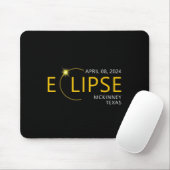 Solar Eclipse Apirl 08 2024 Mckinney Texas T Mousepad (Mit Mouse)