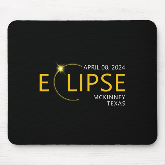 Solar Eclipse Apirl 08 2024 Mckinney Texas T Mousepad (Vorne)