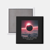 Solar Eclipse April 2024 04,08,24 Magnet (Vorderseite/Rückseite)