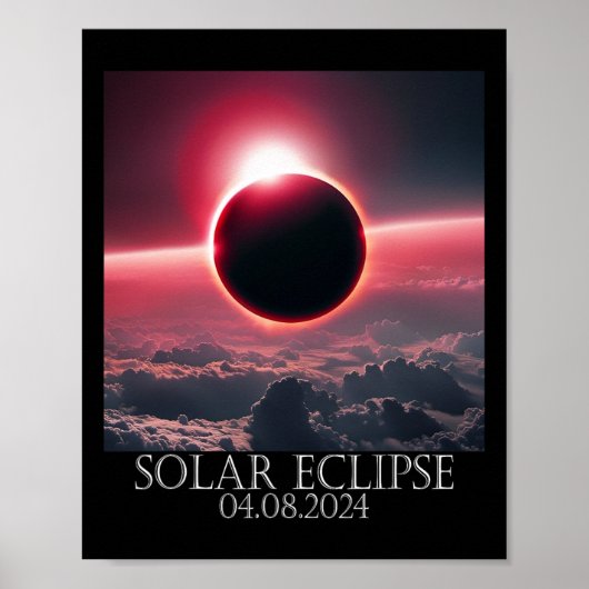 Solar Eclipse April 2024 04,08,24 Poster (Vorne)