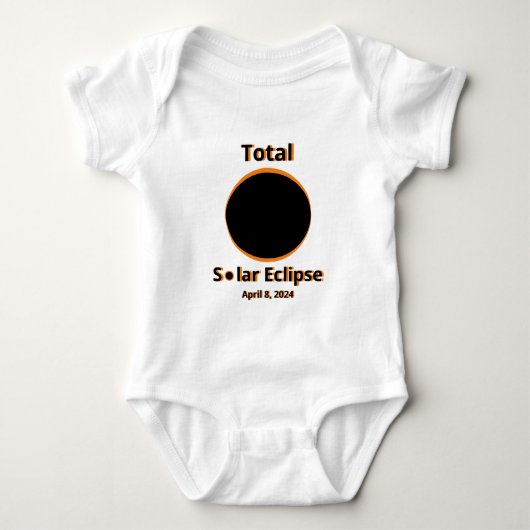 Solar Eclipse April 2024 Moderne Baby Strampler (Vorderseite)
