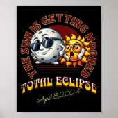 Solar Eclipse April 2024 Sun wird getaucht Poster (Vorne)