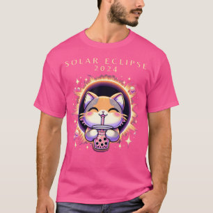 Solar Eclipse April 8 2024 Astronomie Kawaii Cat L T-Shirt