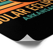 Solar Eclipse Arkansas 8. April 2024 Totalität Poster (Ecke)