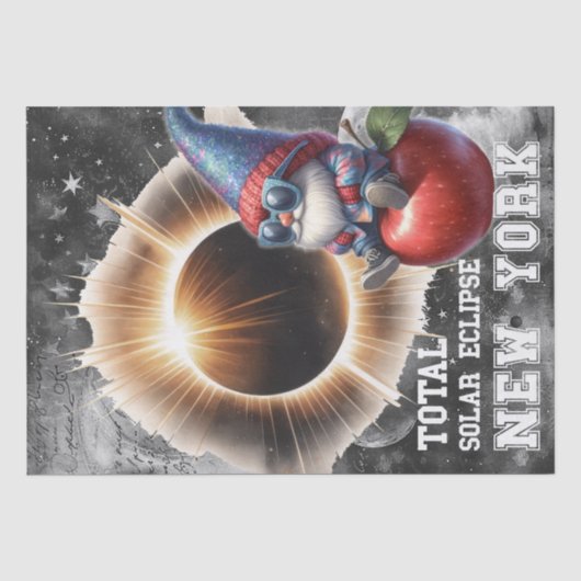 Solar Eclipse Astronomie Celestial Gnome Seidenpapier (Vorderseite)