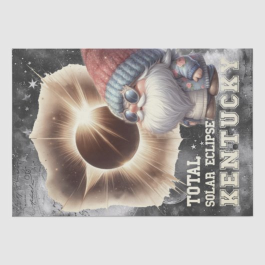 Solar Eclipse Astronomie Celestial Gnome Seidenpapier (Vorderseite)