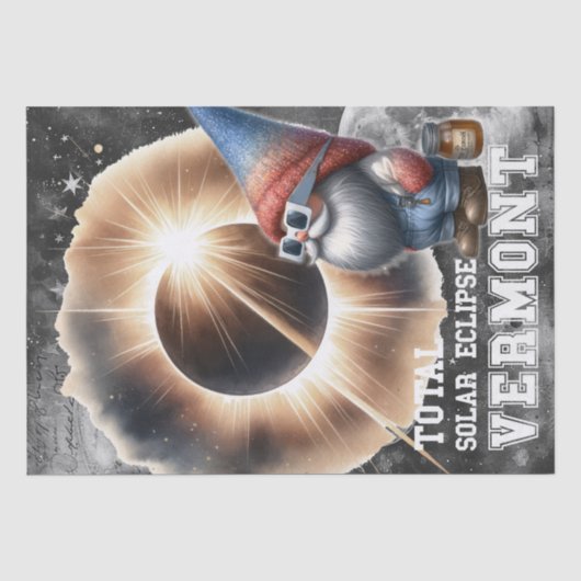 Solar Eclipse Astronomie Celestial Gnome Seidenpapier (Vorderseite)