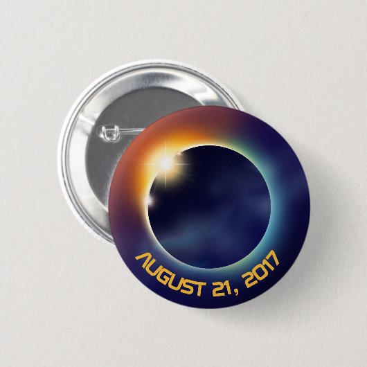 Solar-Eclipse | Astronomie | Weltraum Button (Vorne & Hinten)
