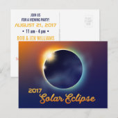 Solar-Eclipse | Astronomisches Party Einladungspostkarte (Vorne/Hinten)
