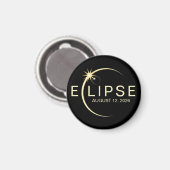 Solar Eclipse Astronomy Event 2026 Magnet (Vorderseite/Rückseite)