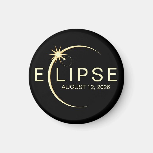 Solar Eclipse Astronomy Event 2026 Magnet (Vorne)