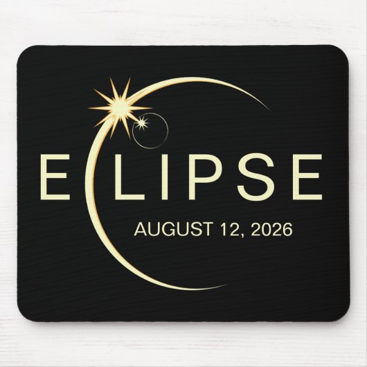 Solar Eclipse Astronomy Event 2026 Mousepad (Vorne)