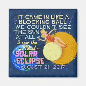 Solar Eclipse August 21 2017 American Funny Magnet (Vorne)