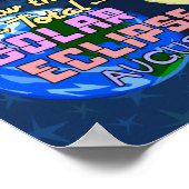 Solar Eclipse August 21 2017 American Funny Poster (Ecke)