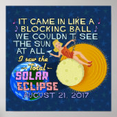 Solar Eclipse August 21 2017 American Funny Poster (Vorne)